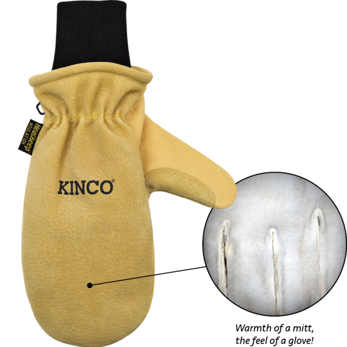 KINCO MITTEN WITH HEAVY-DUTY LEATHER & SUEDE